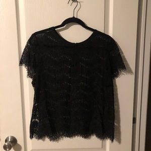 Scallop Hem Lace Top